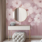 Wall murals Painting of white flowers