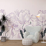 Wall murals Delicate blooms in soft pastel hues