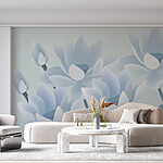 Wall murals Group of white flowers
