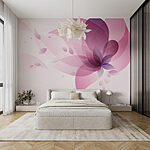 Wall murals Pink and purple flower