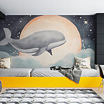 Wall murals Whale in the sky