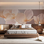 Wall murals Delicate petals in soft hues