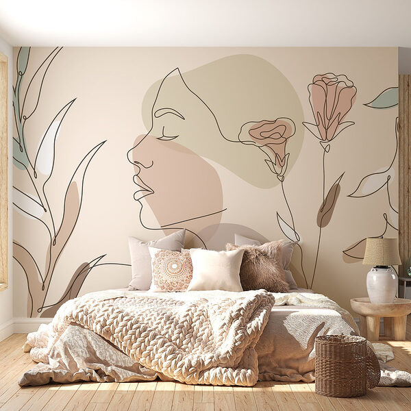 Wall murals Woman’s face with flowers (SKU: w02543) Wall murals Wall murals Woman’s face with flowers (SKU: w02543)