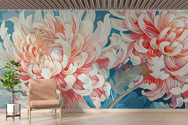 Delicate petals in soft hues Wall murals Delicate petals in soft hues