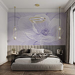 Wall murals Delicate flower in soft hues