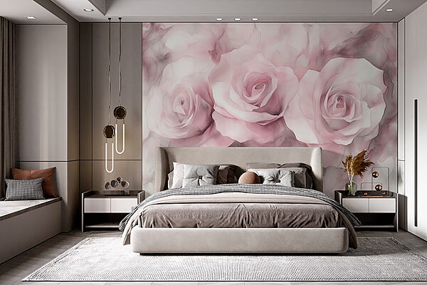 Group of pink roses Wall murals Group of pink roses