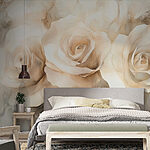 Wall murals Group of white roses