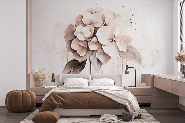 Painting of a flower Wall murals Painting of a flower