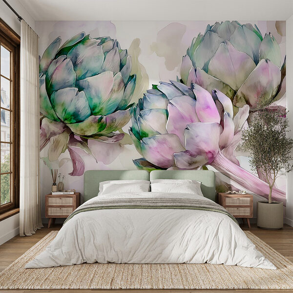Wall murals Art artichokes on a white background (SKU: w02481) Wall murals Wall murals Art artichokes on a white background (SKU: w02481)