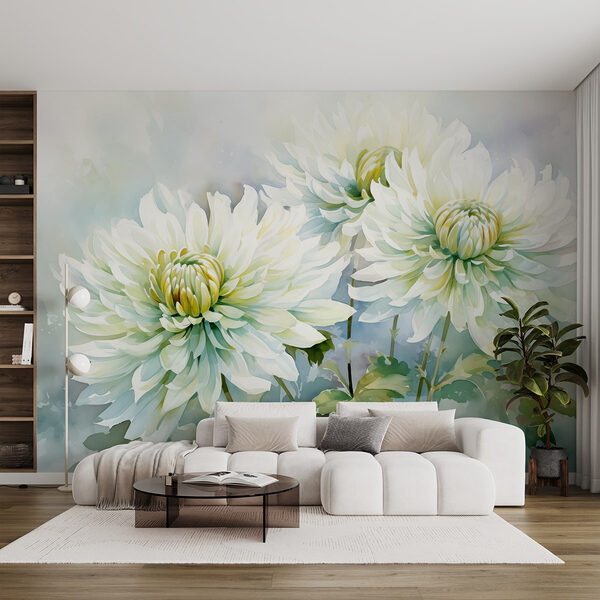 Wall murals Beautiful blooms in soft hues (SKU: w02468) Wall murals Wall murals Beautiful blooms in soft hues (SKU: w02468)