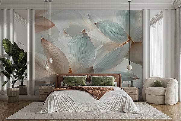 Delicate petals in soft hues Wall murals Delicate petals in soft hues