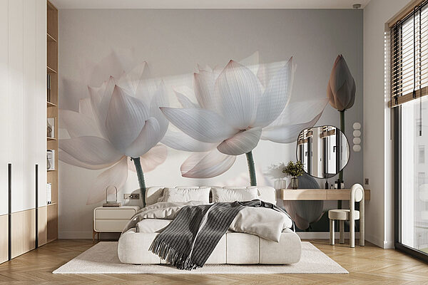 Wall murals Delicate blooms in soft light (SKU: w08488) Wall murals Wall murals Delicate blooms in soft light (SKU: w08488)