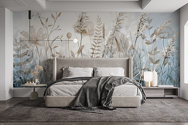 Painting of flowers and plants Wall murals Painting of flowers and plants