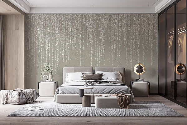 White specks on a grey surface Wall murals White specks on a grey surface