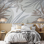 Wall murals Nature-inspired abstract leaf design.