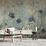 Wall mural Painting of flowers and plants