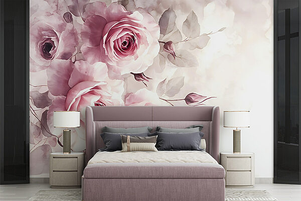 Group of pink roses Wall murals Group of pink roses
