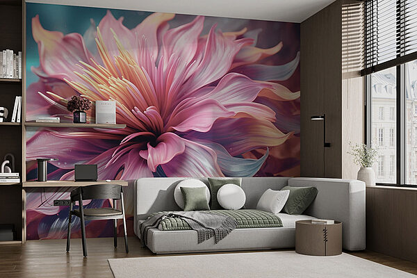 Vibrant petals in stunning arrangement Wall murals Vibrant petals in stunning arrangement