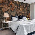Wall murals Group of brown leaves