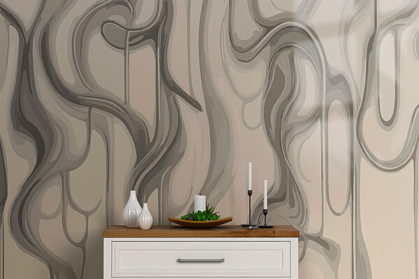 Abstract forms in neutral tones Wall murals Abstract forms in neutral tones