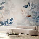 Wall mural Soft leaves on a gentle backdrop