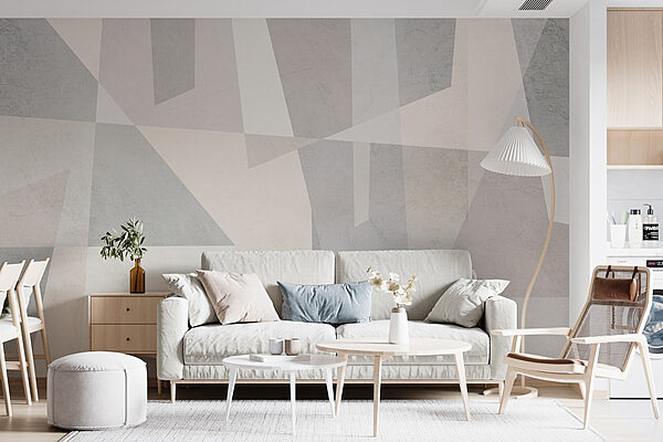 White and grey background Wall murals White and grey background