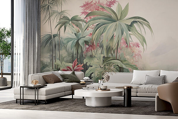 Painting of plants and flowers Wall murals Painting of plants and flowers