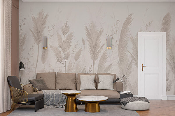 Delicate plants in soft shades Wall murals Delicate plants in soft shades