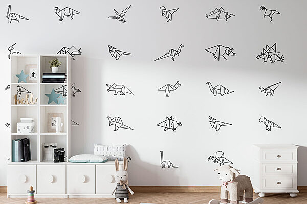 Group of origami animals Wall murals Group of origami animals