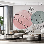 Wall murals Drawing of a leaf
