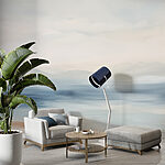 Wall mural Water with a cloudy sky
