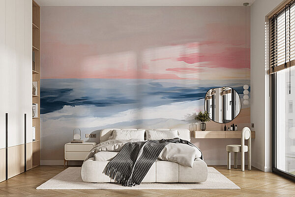 Painting of a beach Wall murals Painting of a beach