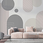 Wall murals Soft geometric patterns in neutral tones
