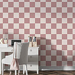 Wall murals Checkered pattern with pink squares