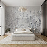 Wall mural Delicate nature-inspired abstract art