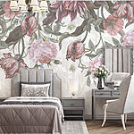 Wall murals Delicate blooms in soft colors