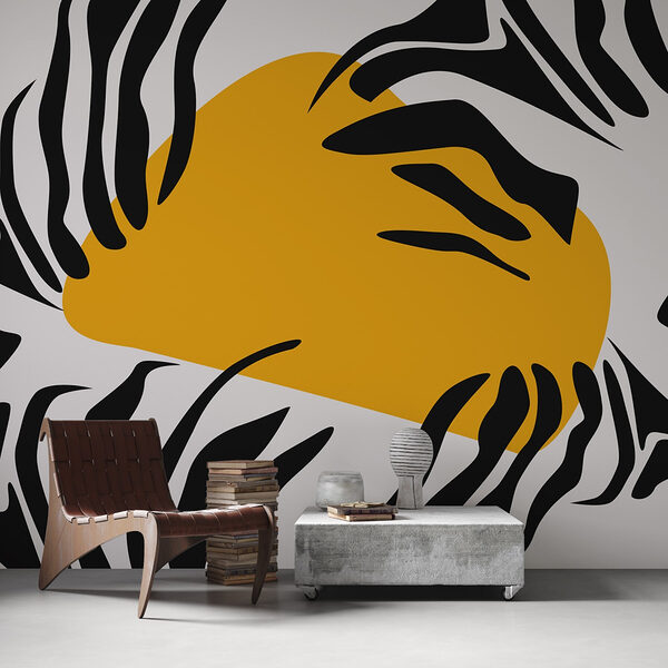 Wall murals Yellow and black striped pattern (SKU: w02378) Wall murals Wall murals Yellow and black striped pattern (SKU: w02378)