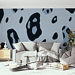 Wall murals Dynamic pattern of dark shapes.