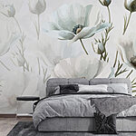 Wall murals Group of white flowers