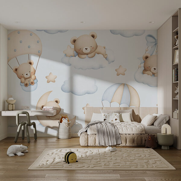 Seamless pattern of teddy bears Wall murals Seamless pattern of teddy bears