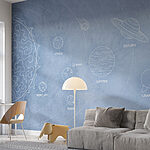 Wall murals Diagram of planets and their names