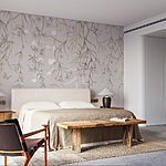 Wall murals Delicate flowers and butterflies dance together.