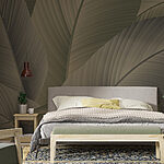 Wall murals Textured green foliage patterns intertwine beautifully.