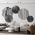 Wall murals Group of circles with zebra stripes