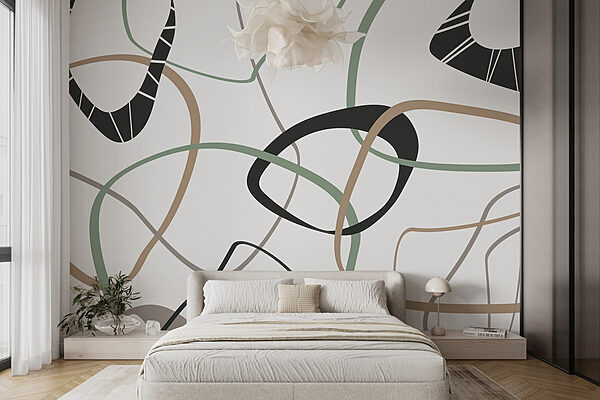 Pattern of lines and circles Wall murals Pattern of lines and circles