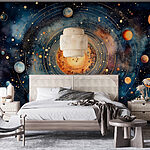Wall murals Painting of planets in space