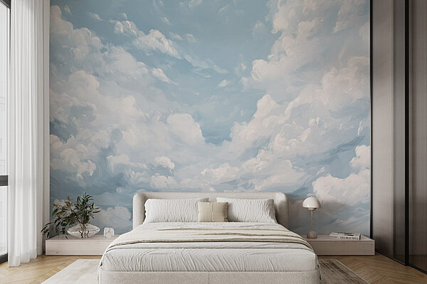 Blue sky with clouds Wall murals Blue sky with clouds