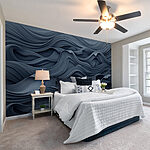 Wall murals Grey wavy pattern on a surface