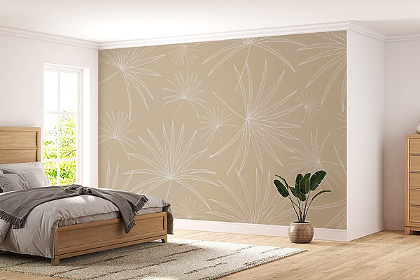 Pattern of white flowers Wall murals Pattern of white flowers