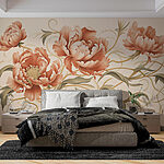 Wall murals Painting of flowers and vines